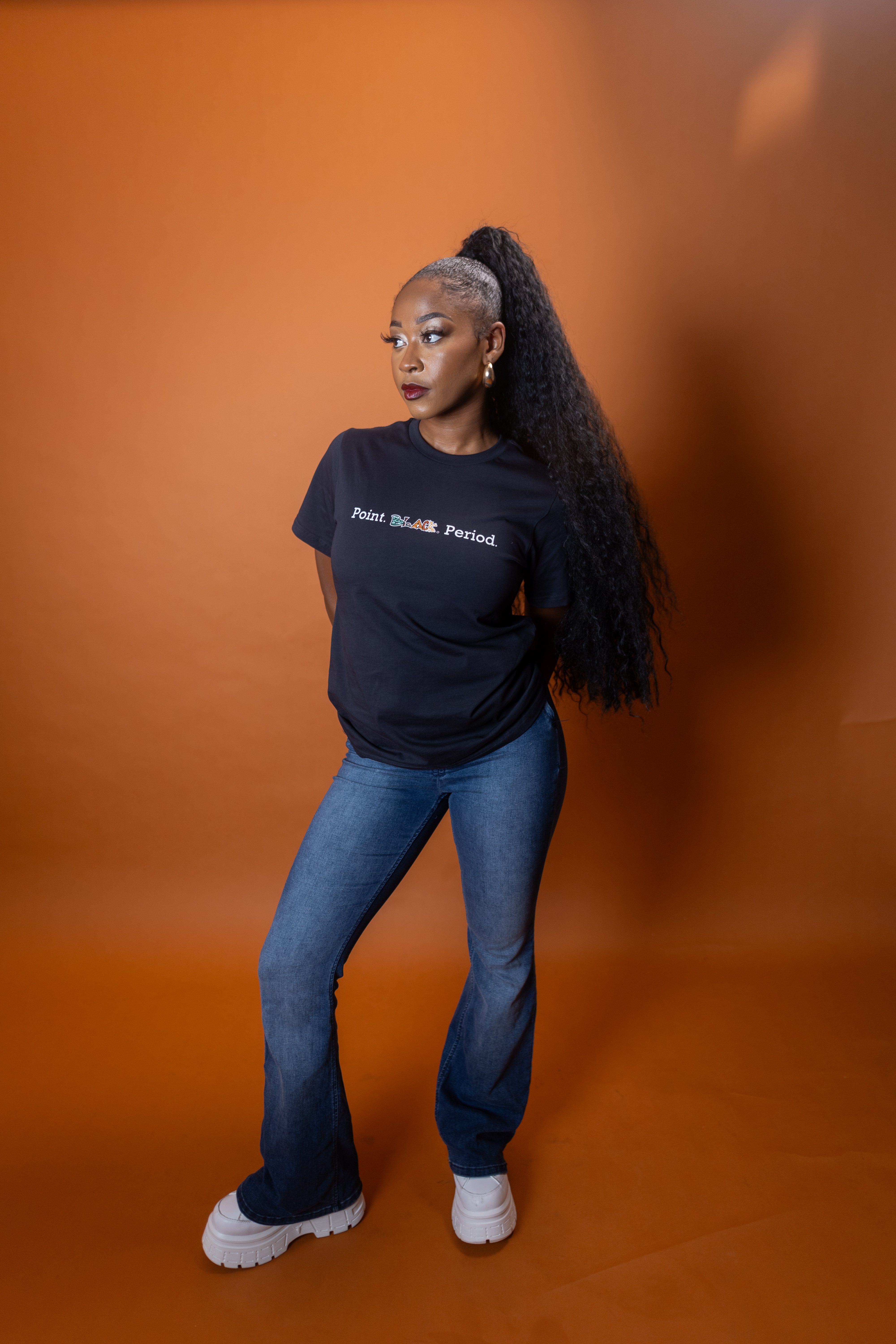 Point. BLACK. Period. Proud Black Tee